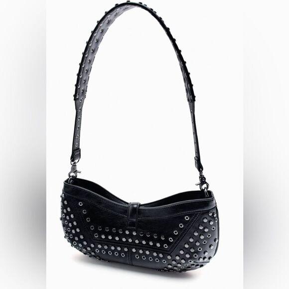 ZARA STUDDED SHOULDER BAG - Picture 5 of 7